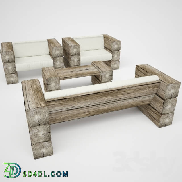 Sofa - Furniture made of log