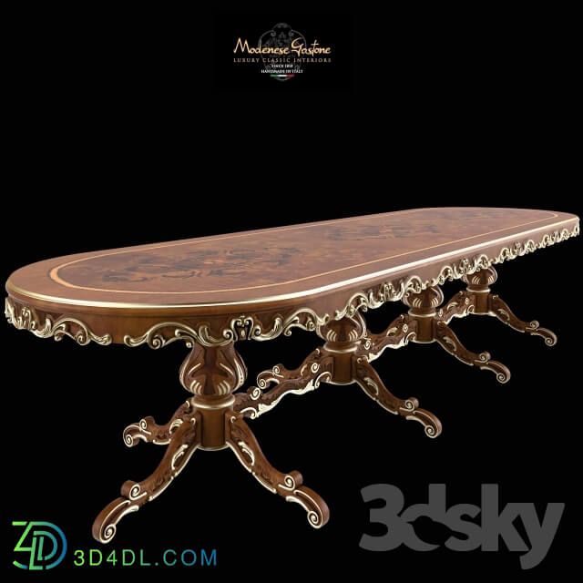 Table - Oval table Modenese Gastone Art 12137