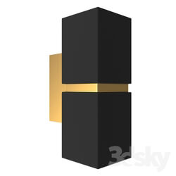 Wall light - 95373 LED sconces PASSA_ 2х3_3W _GU10__ L55_ H170_ steel_ black_ gold 