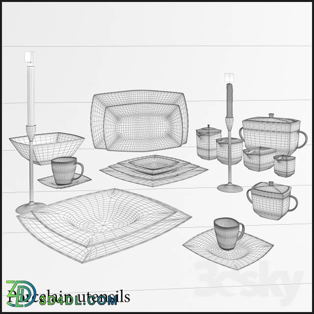 Tableware - A set of ceramic dishes