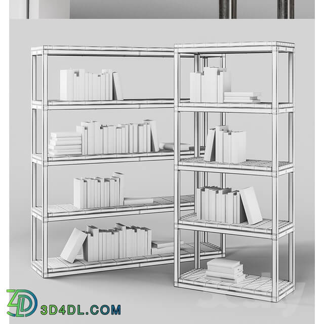 Other - OM Wide and narrow Axel racks_ Axel Double and Single Bookcases