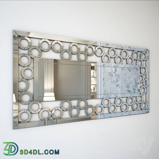 Mirror - Paloma Silver Modern Rectangular Mirror