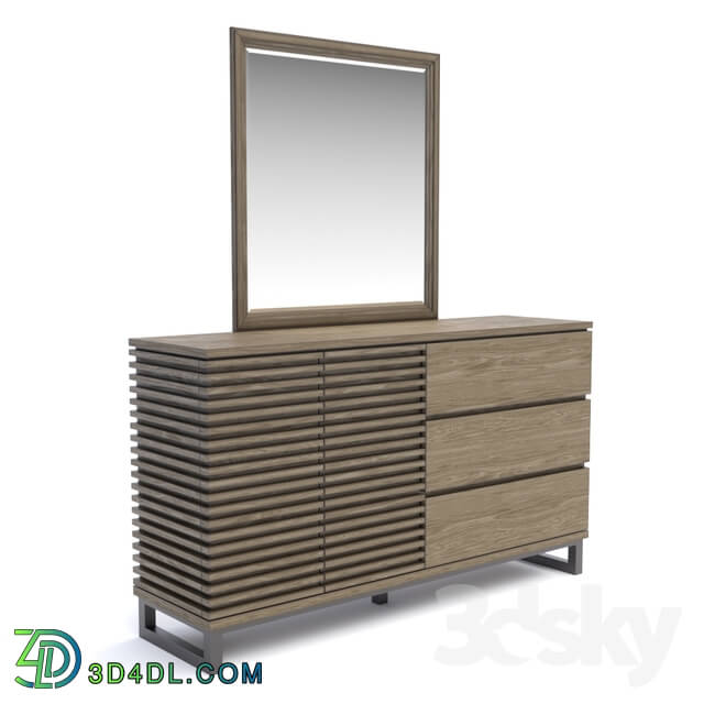 Sideboard _ Chest of drawer - Three-Drawer Dresser and Mirror
