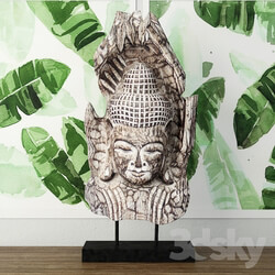 Other decorative objects - Albesia Wood Buddha Decoration 