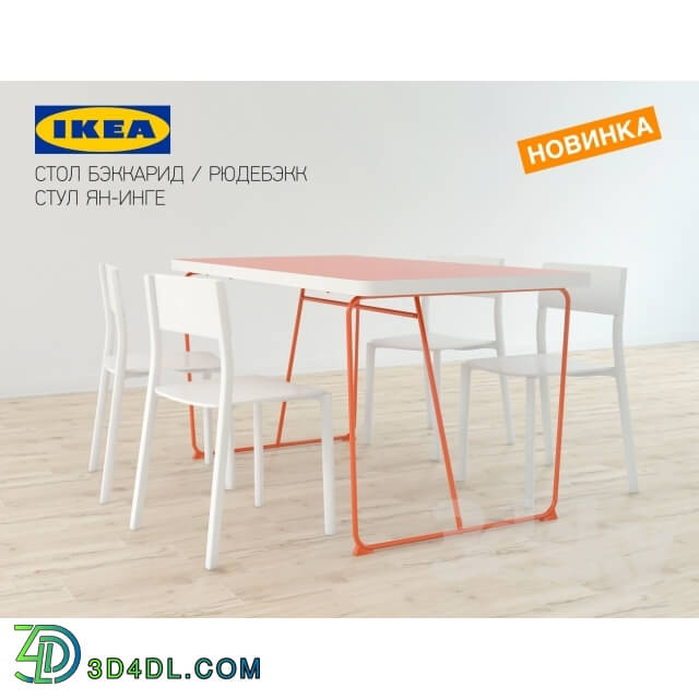 Table _ Chair - Table IKEA BEKKARID _ RYUDEBEKK _ chair IKEA JAN INGE