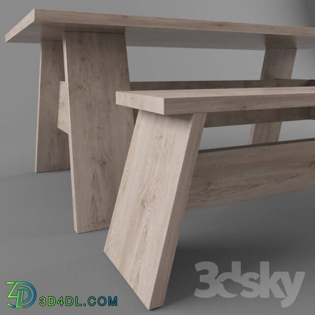 Table _ Chair - table wood