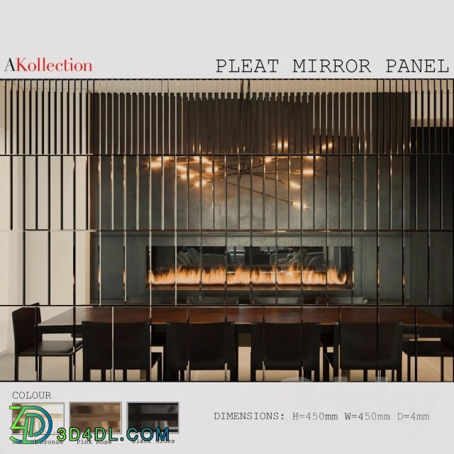 Mirror - Pleat mirror panel by AKollection