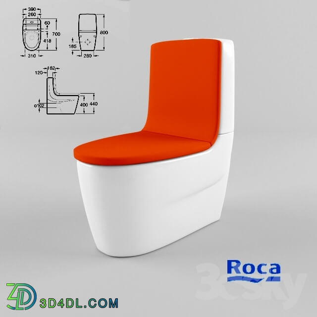 Toilet and Bidet - Roca Khroma Wall Hung Wc