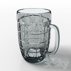 Tableware - Faceted glass of beer 