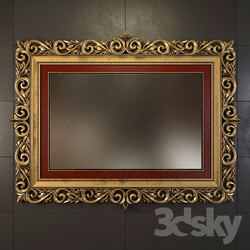 Mirror - The mirror in carved frame 