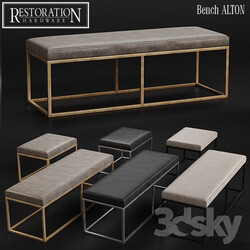 Other soft seating - RH Modern Alton Leather Bench 