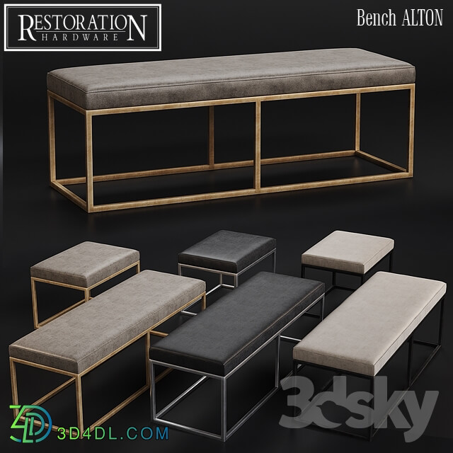 Other soft seating - RH Modern Alton Leather Bench