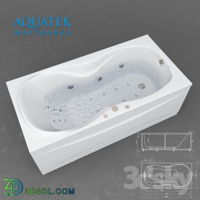 Bathtub - acrylic bathtub Akvatek Martinique