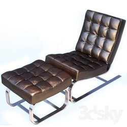 Arm chair - leather chaise lounge 