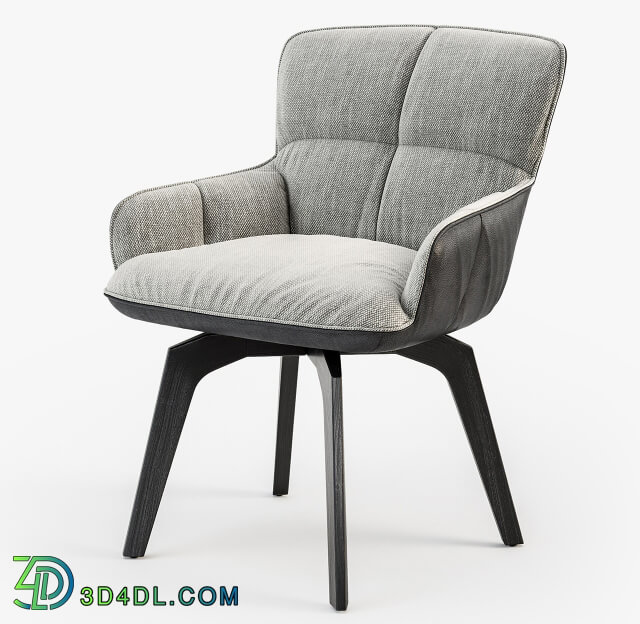 Chair - Freifrau Marla armchair low wooden frame