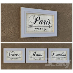 Frame - paintings for restaurants_ kitchens etc. _4 pieces_ 