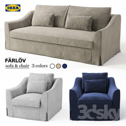 Sofa - Sofa _amp_ chair Ikea FARLOV 