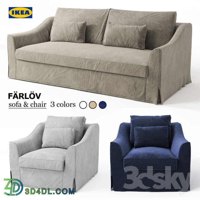 Sofa - Sofa _amp_ chair Ikea FARLOV