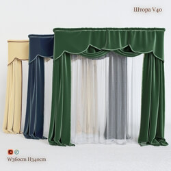 Curtain - Blind classic four-poster V40 