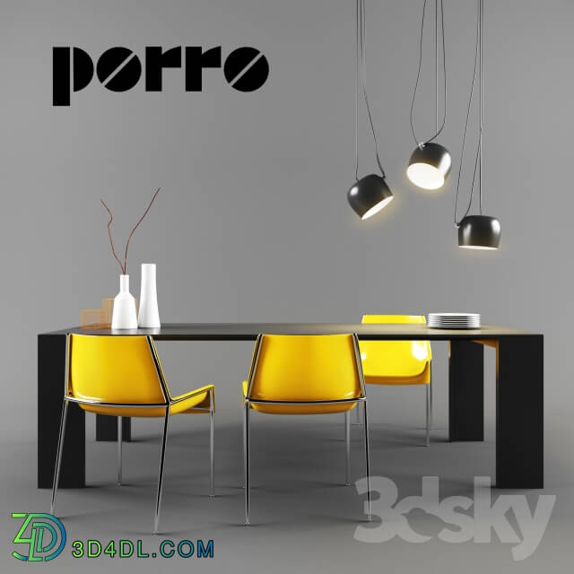 Table _ Chair - Porro Set 01
