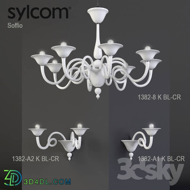 Ceiling light - Sylcom Soffio 1382-8 _ A1 _ A2