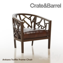 Arm chair - Crate_Barrel Ankara Truffle Frame Chair 