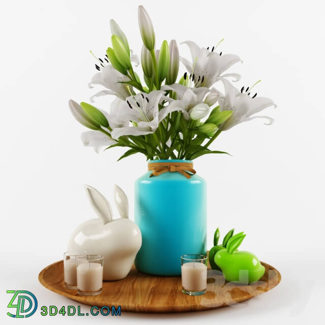 Decorative set - Decorative set with lilies