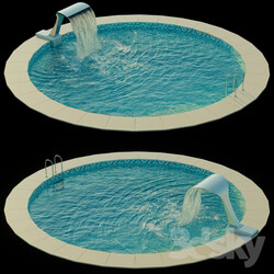 Other architectural elements - Swimming pool with waterfall 
