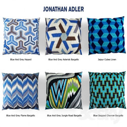 Other decorative objects - Jonathan Adler pillows blue set. 