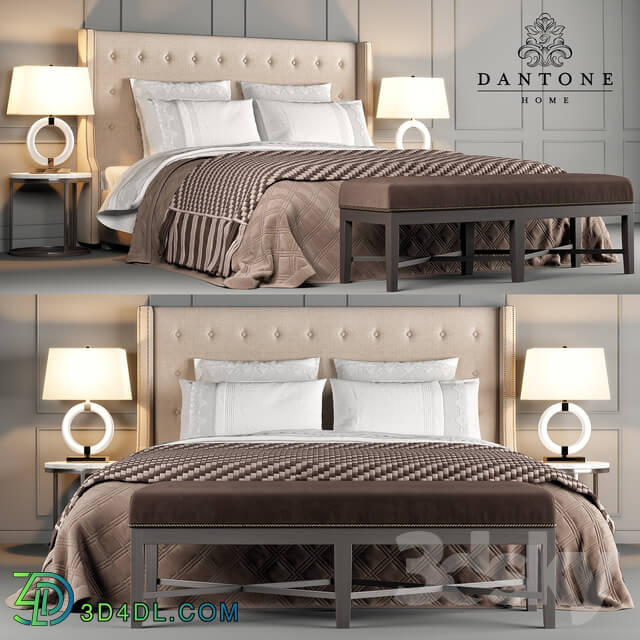 Bed - Dantone Home Bed Jarrow Buttons