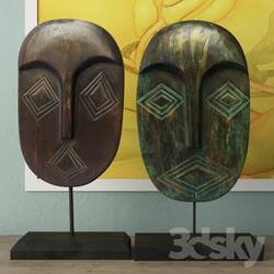 Other decorative objects - Albesia Wood Mask Decoration 