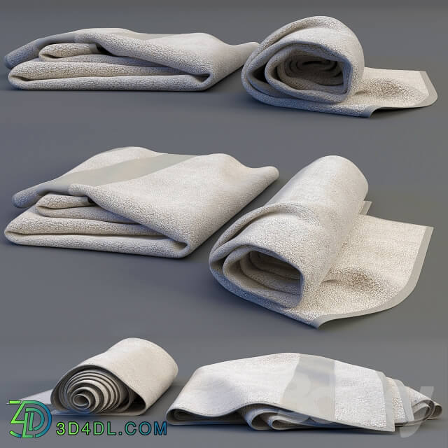 Bathroom accessories - Rolled towel_ folded