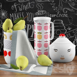 Other kitchen accessories - Kitchen set with pears 