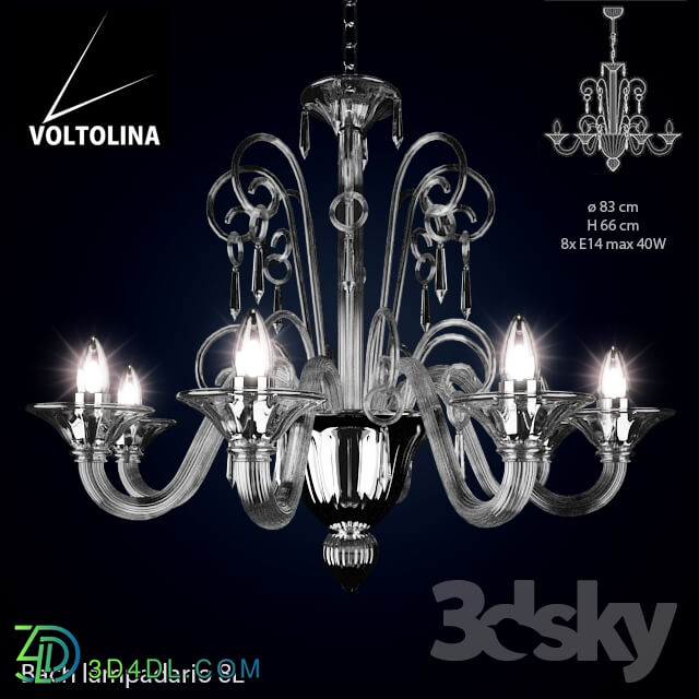 Ceiling light - Voltolina Lampadario Bach 8L