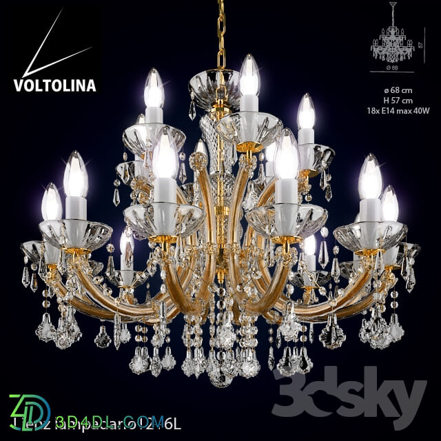 Ceiling light - Voltolina Lampadario Lienz 12 _ 6L