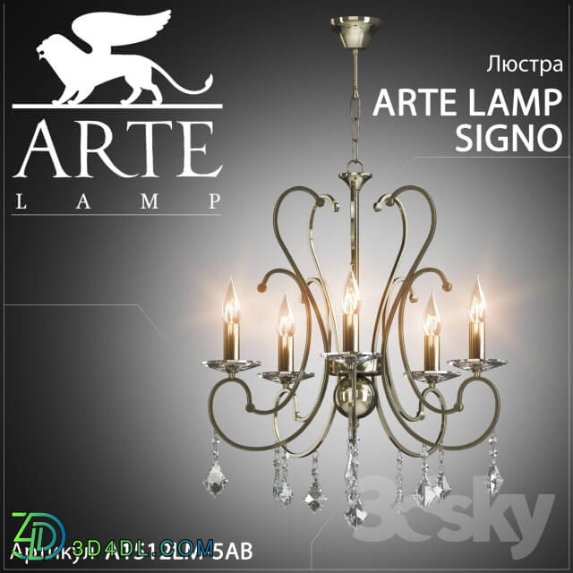 Ceiling light - Chandelier Arte Lamp Signo A1512LM-5AB