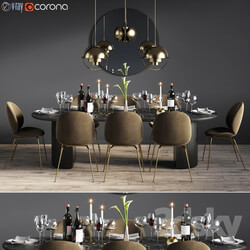 Table _ Chair - Dinning Set 08 