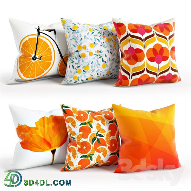 Pillows - Orange_Pillow_Set_001