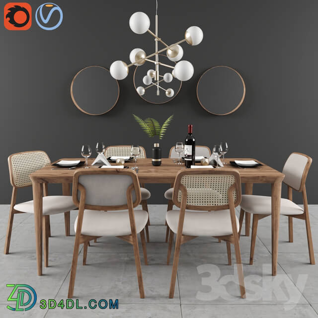 Table _ Chair - Dining set Lider 01