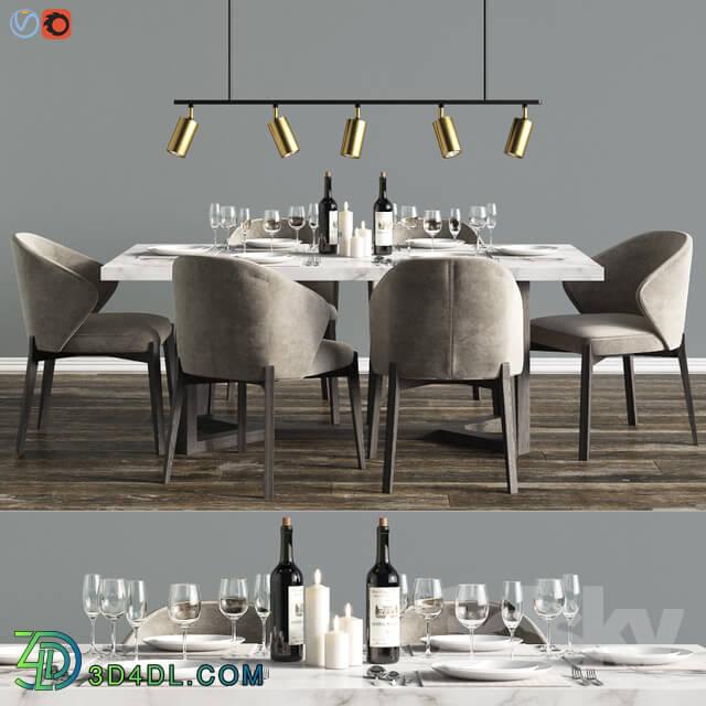 Table _ Chair - Modern Dinning Set 3