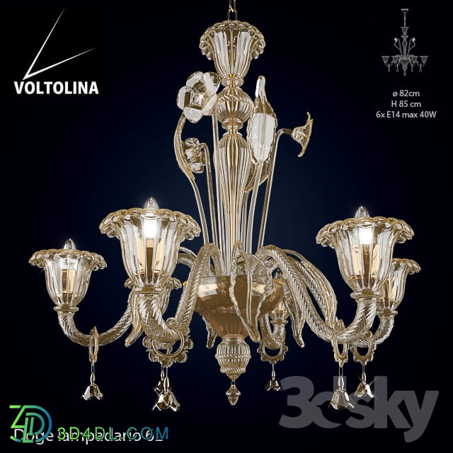 Ceiling light - Voltolina Lampadario Doge 6L