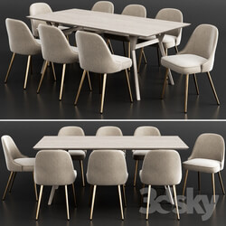 Table _ Chair - West Elm Dinning Set 11 