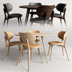 Table _ Chair - Mater-The dining chair with accent dining table 