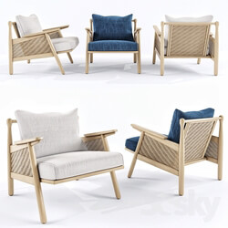 Arm chair - Linen cane chair 