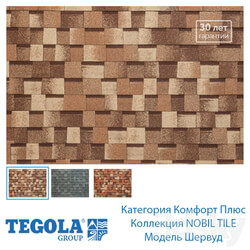 Miscellaneous - Seamless texture of flexible tiles TEGOLA. Category Comfort Plus. Collection NOBIL TILE. Model Sherwood. 