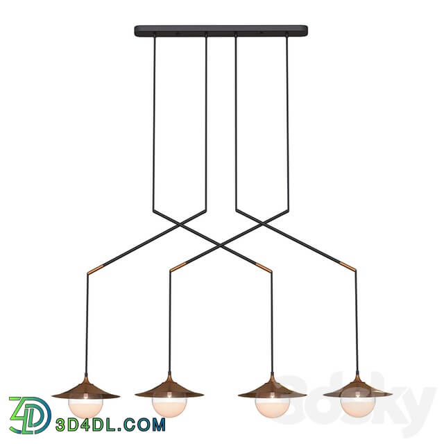 Ceiling light - Pendant lamp G31085 _ 4P BK _ BGD WT Gerhort