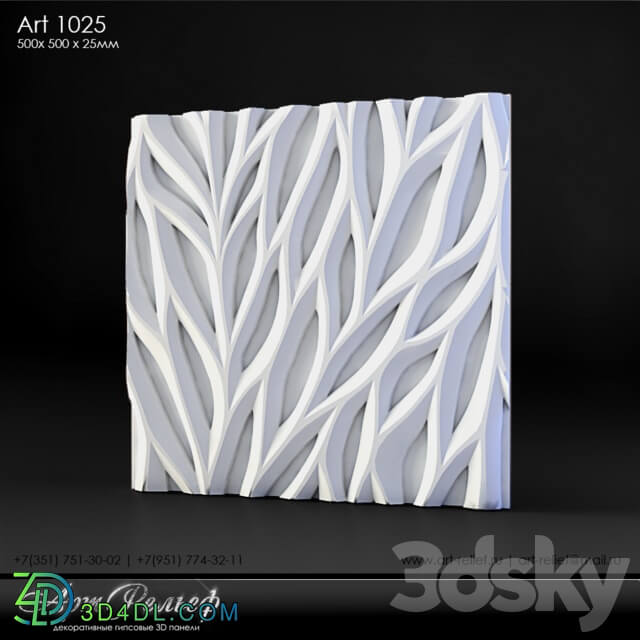 3D panel - Plaster 3d panel Art-1025 from Art Relief