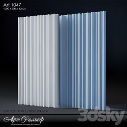 3D panel - Plaster 3d panel Art-1047 from Art Relief 