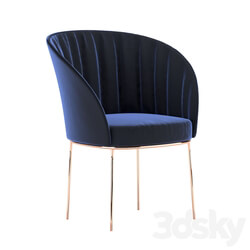 chair blue velvet 