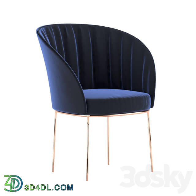 chair blue velvet